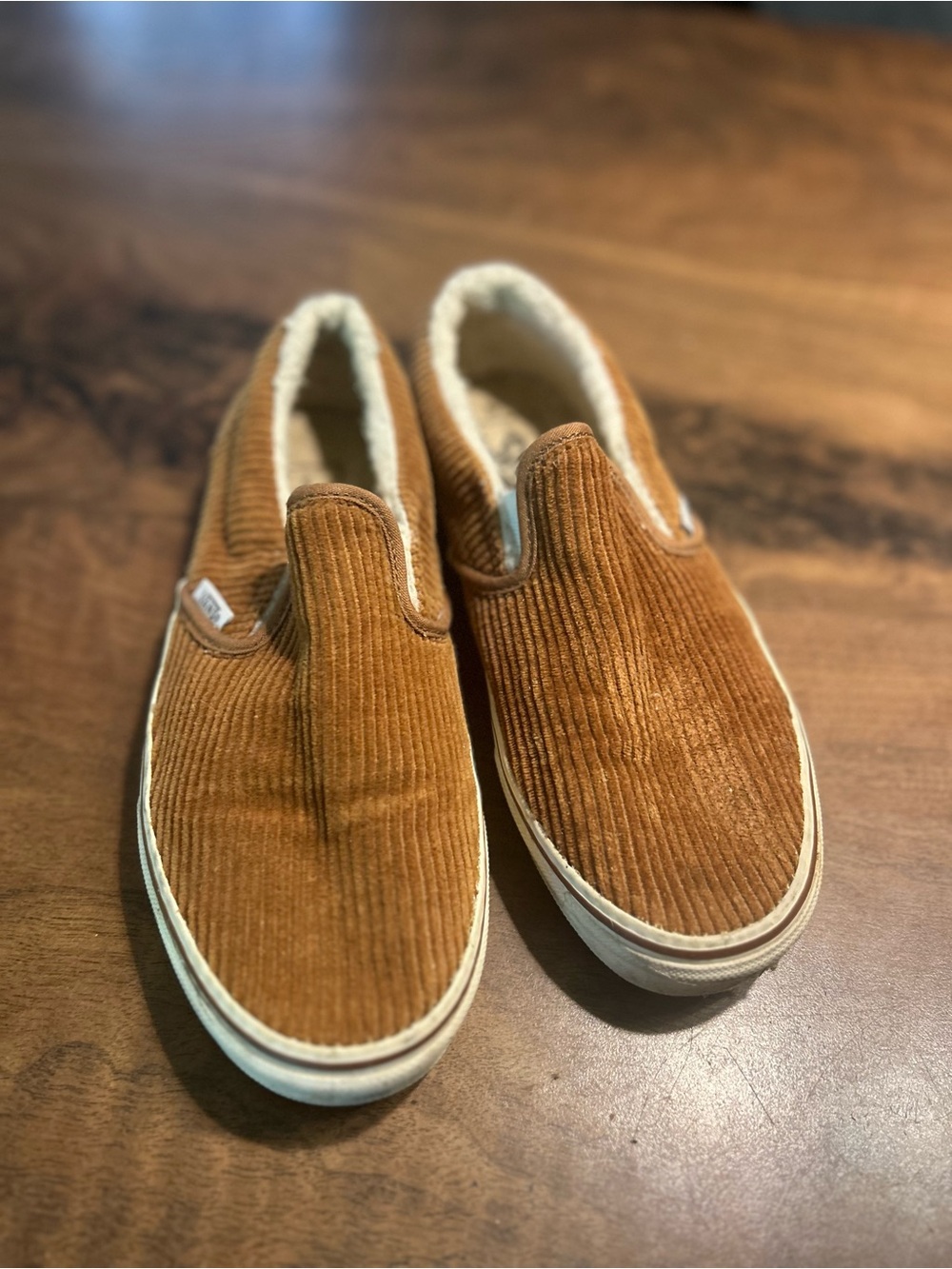 Madewell x Vans Classic Slip-On Sneakers in Corduroy and Sherpa